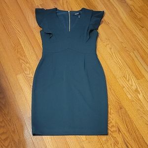 Forest green knee length dress